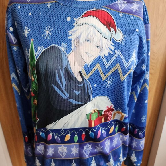 Jujutsu Kaisen Anime Satoru Gojo Ugly Sweater Jujutsu Kaisen Anime Sweater - Picture 2 of 7